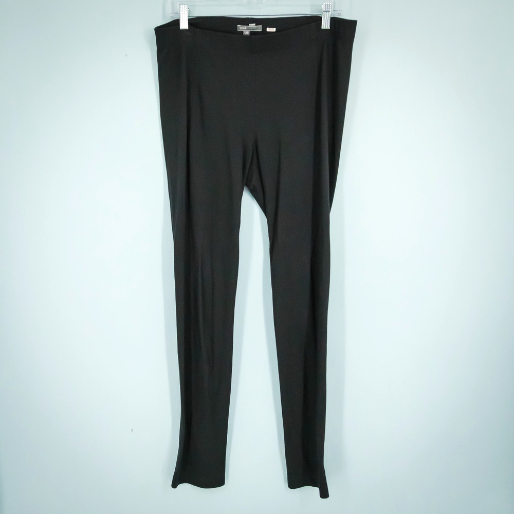 Vince Size Large L Black Textured Pull On Knit Legging Pants